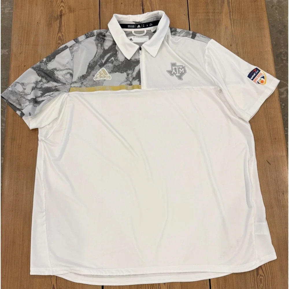 Adidas Texas A&M Aggies‎ Coaches Sideline Lot Hoodie Pullover Polo 2XL 3XL